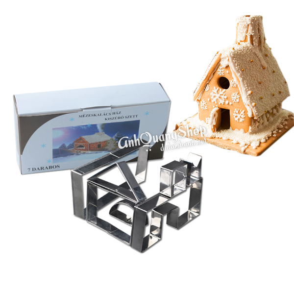 Bộ cutter 3D Noel nhà bánh gừng | Anh Quang Shop