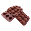 Khuôn silicon socola tim 1