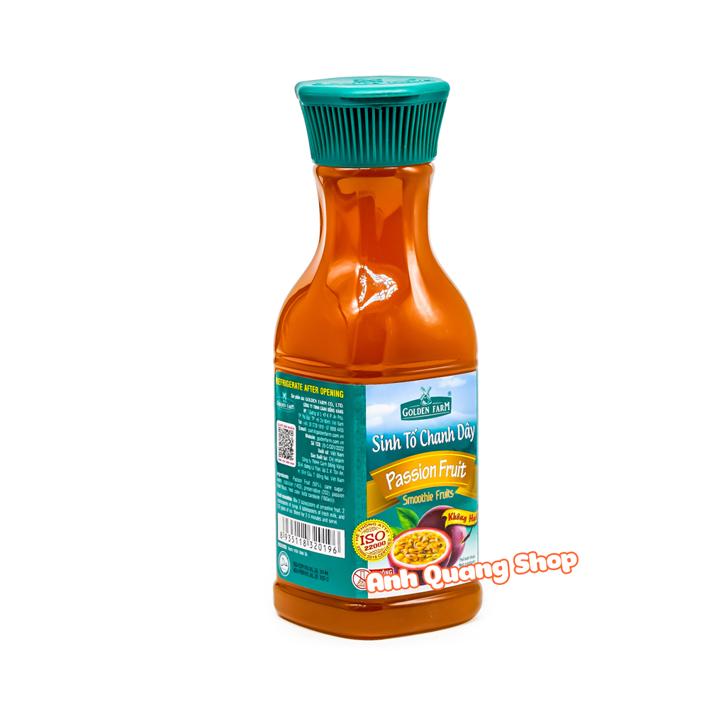Sinh tố chanh dây không hạt Golden Farm