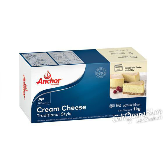 Nguyên liệu Cream cheese Anchor 1 kg dùng làm bánh| Anh Quang Shop