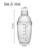 Bình lắc pha chế nhựa Cocktail Shaker 500ml