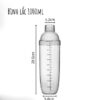 Bình lắc pha chế nhựa Cocktail Shaker 1000ml