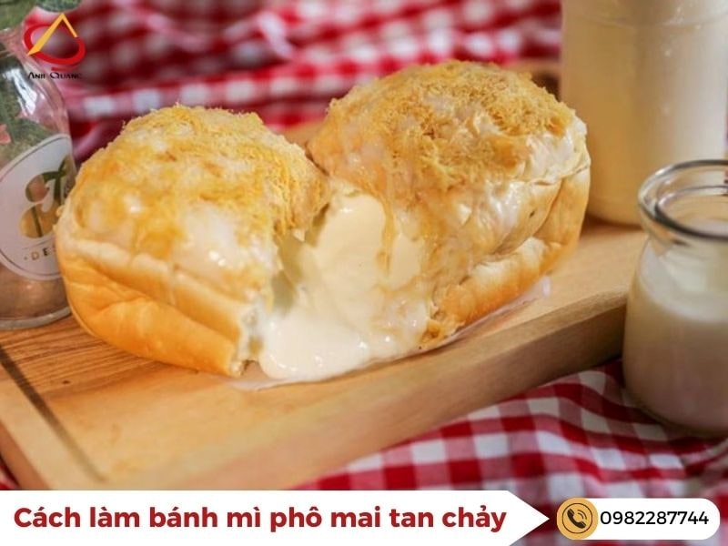 Cách làm bánh mì phô mai tan chảy thơm ngon béo ngậy - Anh Quang Shop