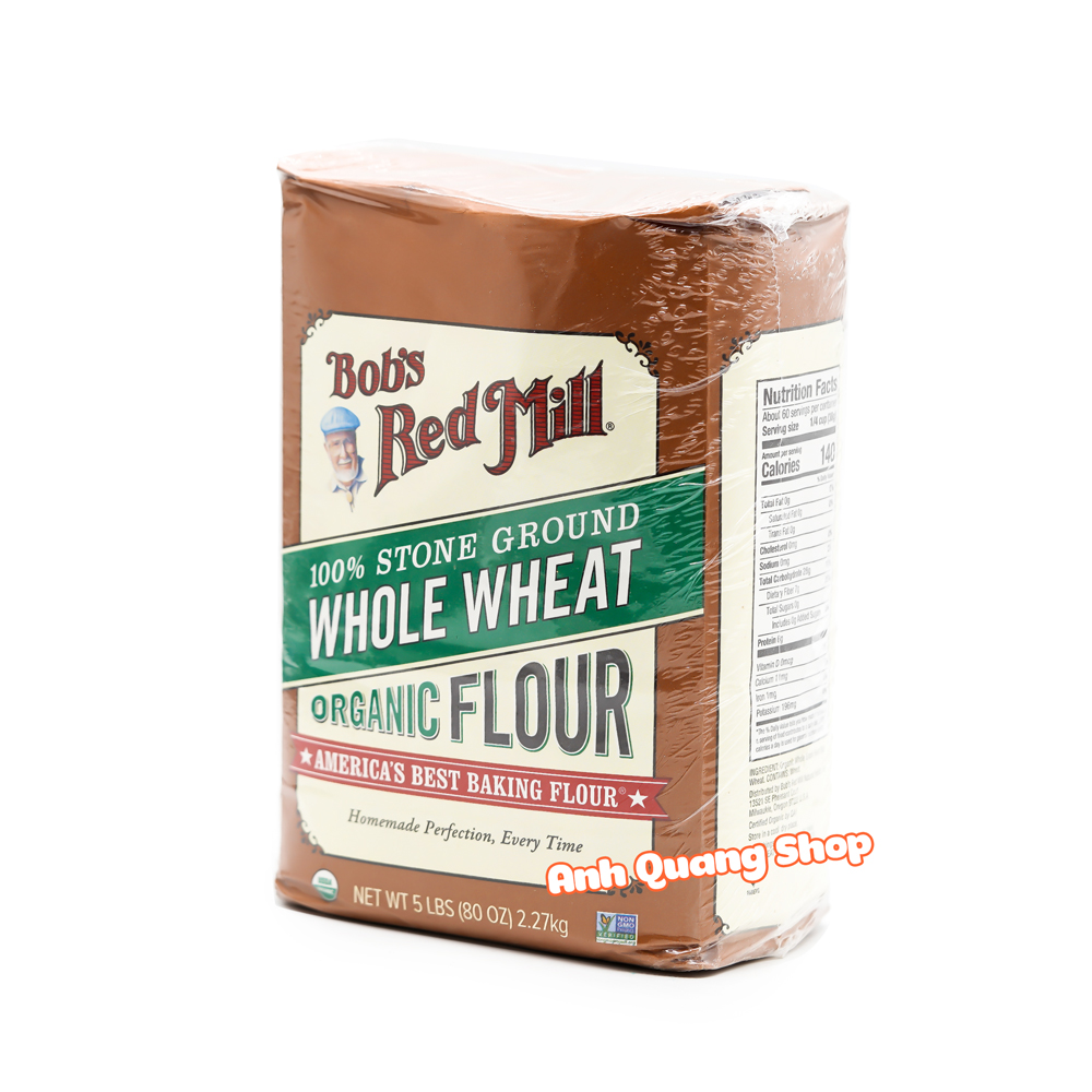 Bột mì nguyên cám hữu cơ Bob's Red Mill 2,27kg