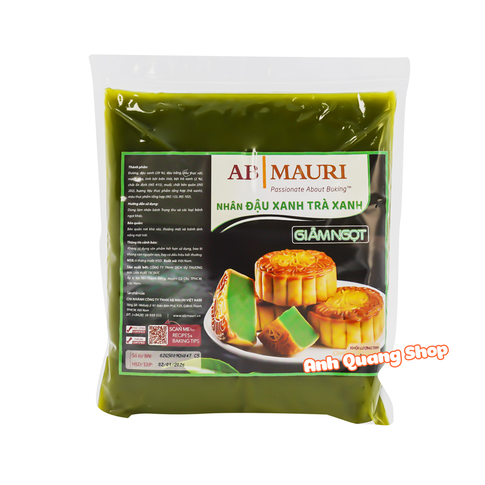 Nhân trà xanh Mauri giảm ngọt 1kg