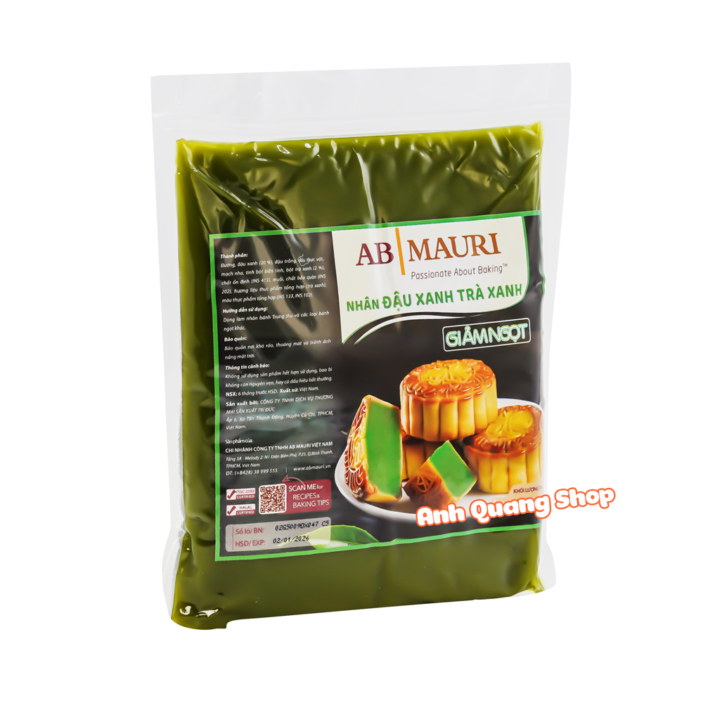 Nhân trà xanh Mauri giảm ngọt 1kg