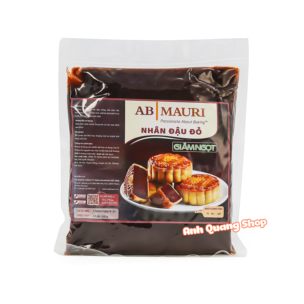 Nhân đậu đỏ Mauri giảm ngọt 1kg