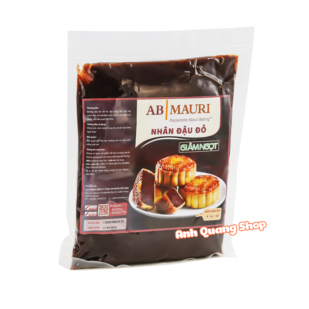 Nhân đậu đỏ Mauri giảm ngọt 1kg