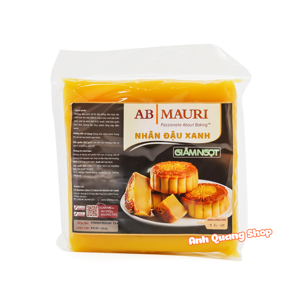 Nhân đậu xanh giảm ngọt Mauri 1kg