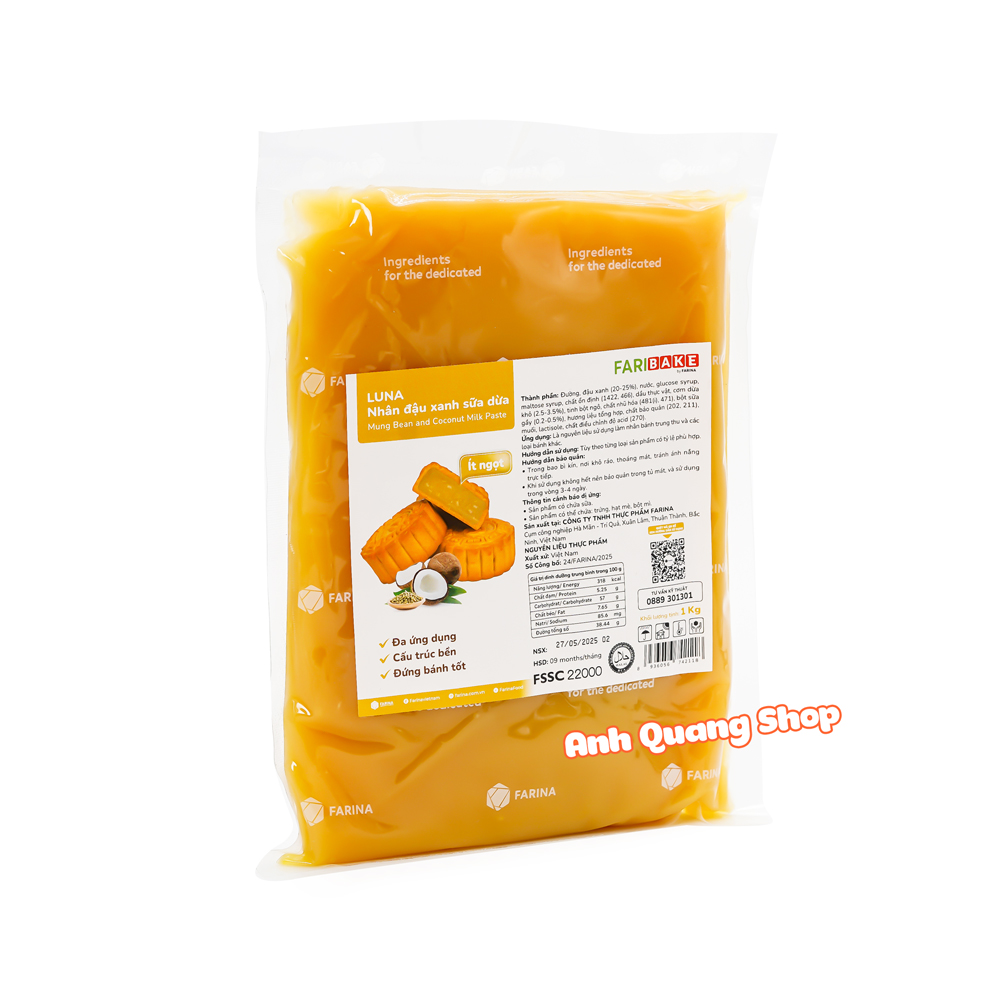 Nhân đậu xanh sữa dừa Farina 1kg