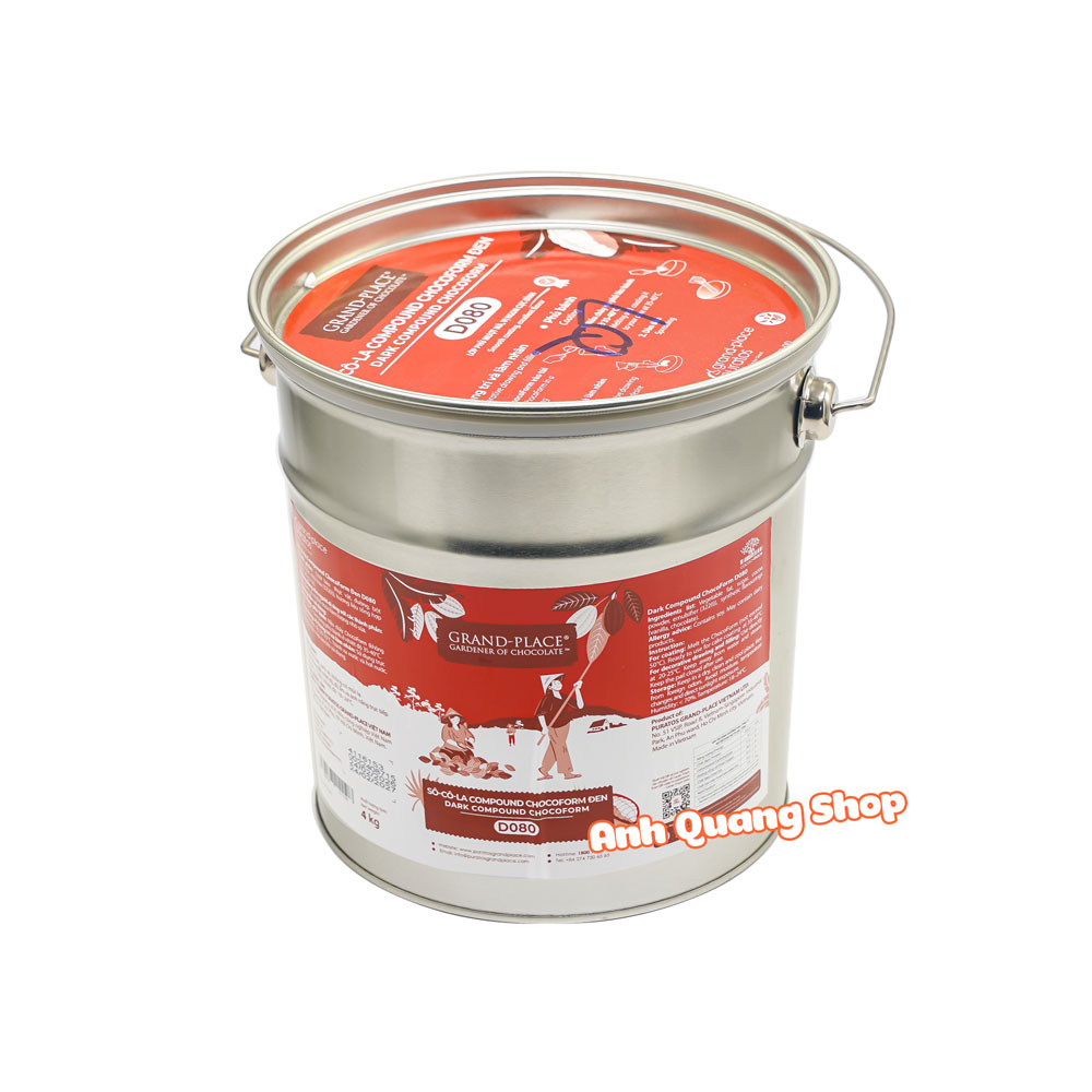 Socola sệt compound chocoform đen Puratos 4kg d080