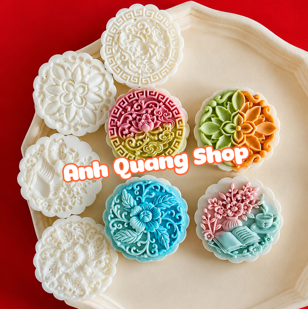 Khuôn trung thu tròn 2026 Hoa 150g