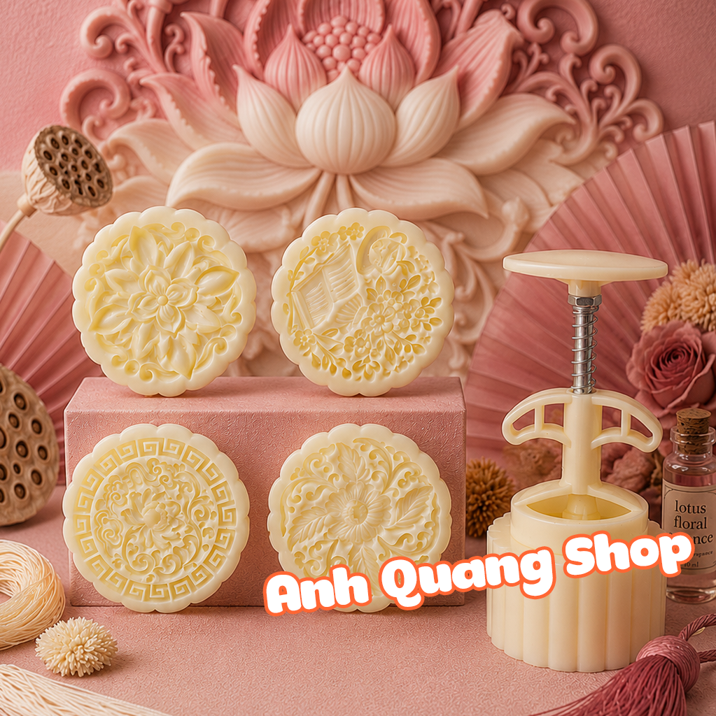Khuôn trung thu tròn 2026 Hoa 150g