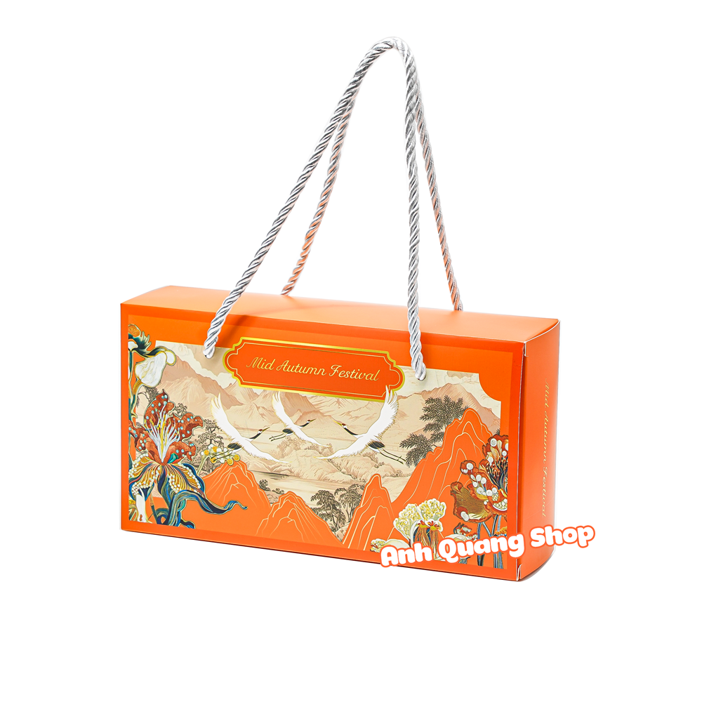 Hộp trung thu 2026 2 bánh Sắc Thu cam