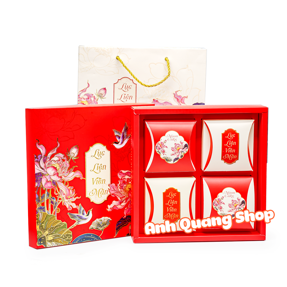 Hộp trung thu 2026 4 bánh Lục liên viên mãn