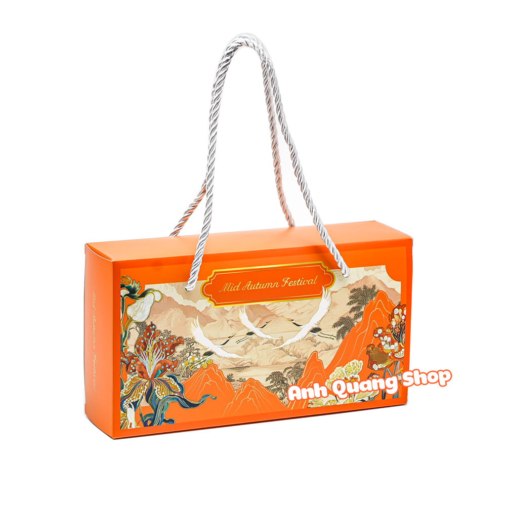 Hộp trung thu 2026 2 bánh Sắc Thu cam