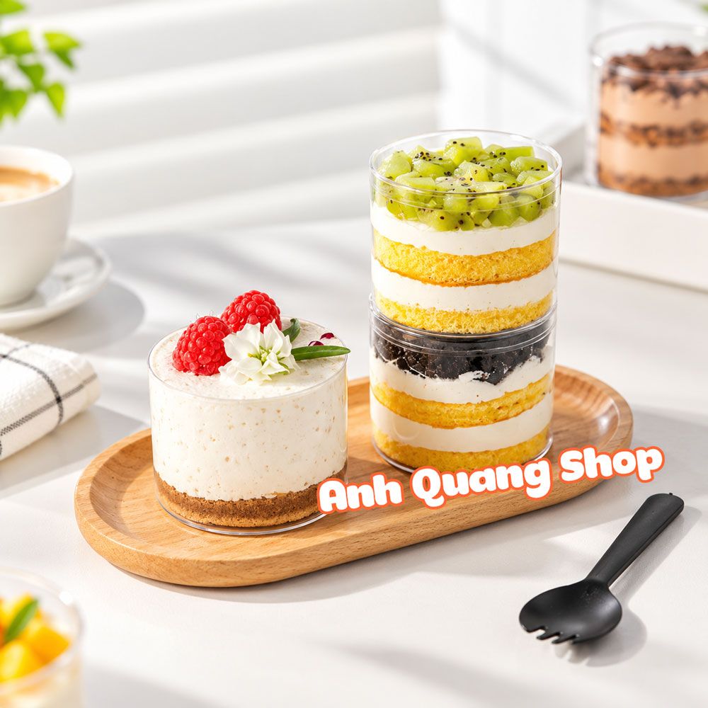 Cốc tiramisu tròn (kèm nắp)