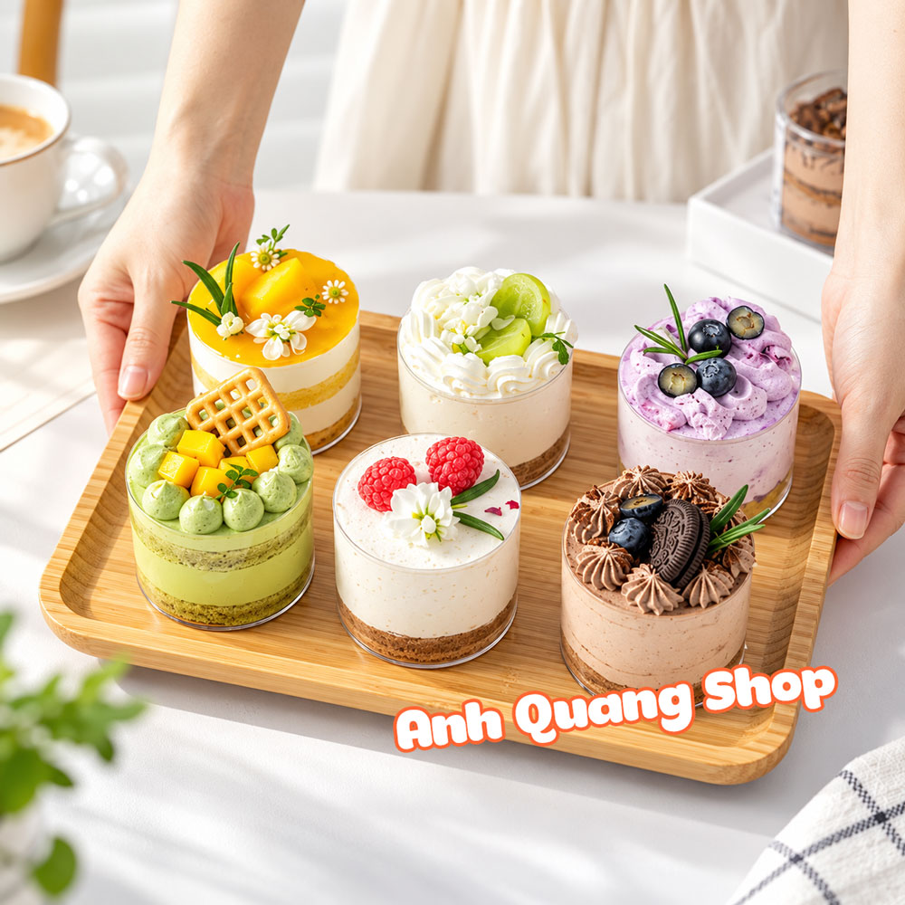 Cốc tiramisu tròn (kèm nắp)